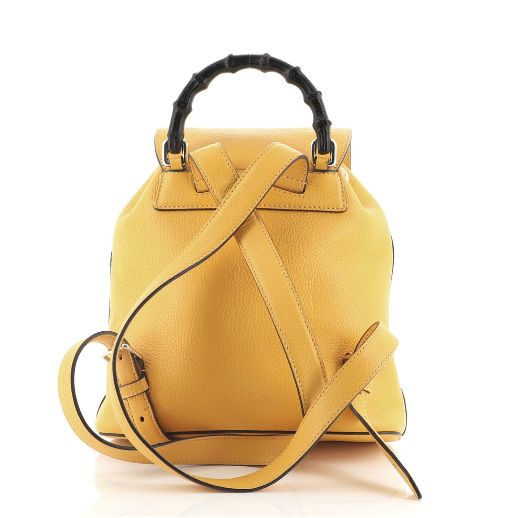 Bamboo Tassel Backpack Leather Mini