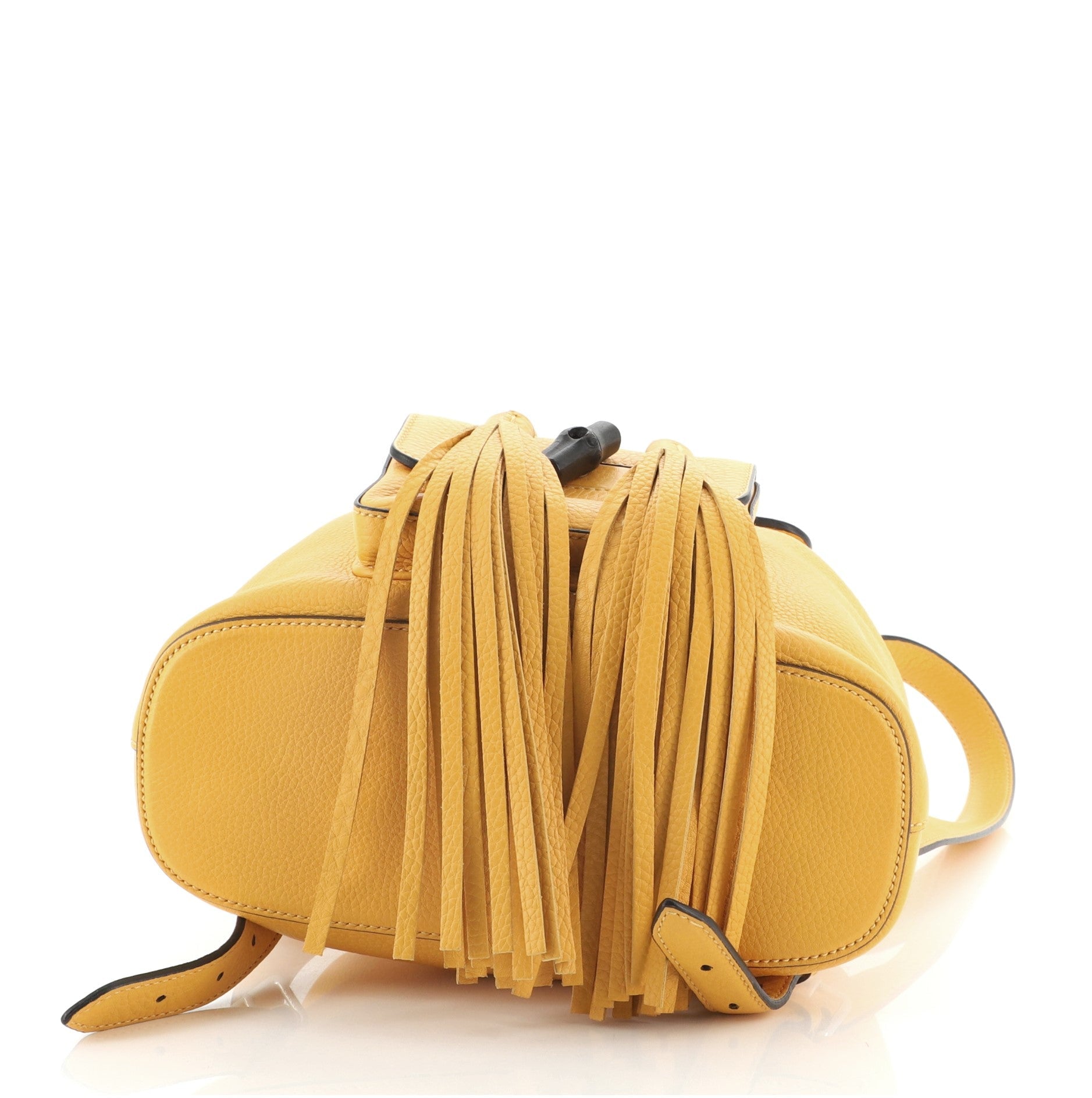 Bamboo Tassel Backpack Leather Mini