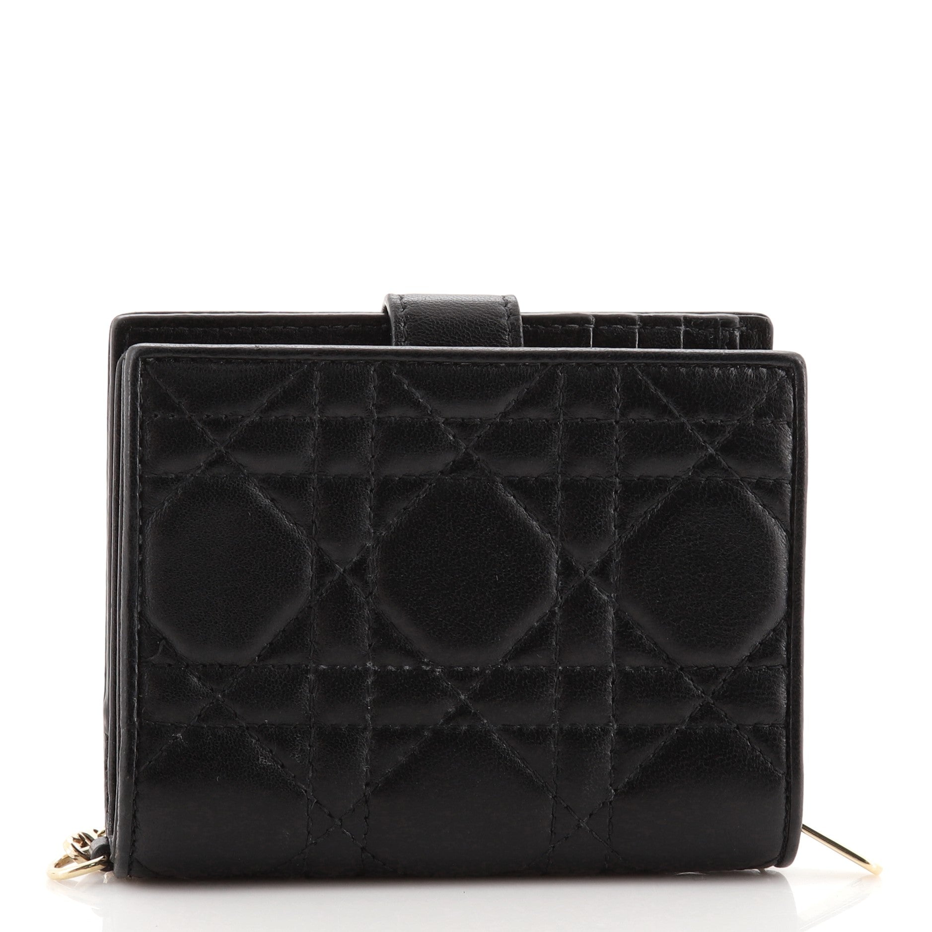 Lady Dior Flap Wallet Cannage Quilt Lambskin Mini