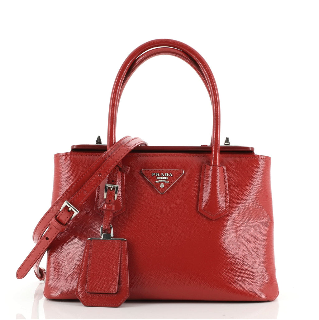 Turnlock Cuir Twin Tote Vernice Saffiano Leather Mini