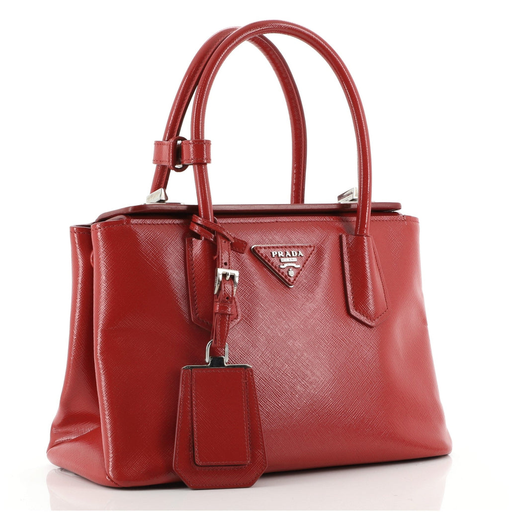 Turnlock Cuir Twin Tote Vernice Saffiano Leather Mini
