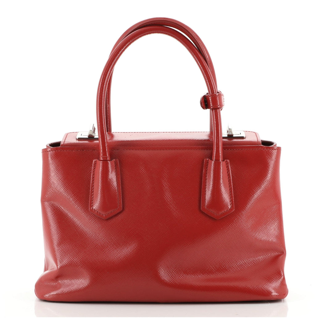 Turnlock Cuir Twin Tote Vernice Saffiano Leather Mini