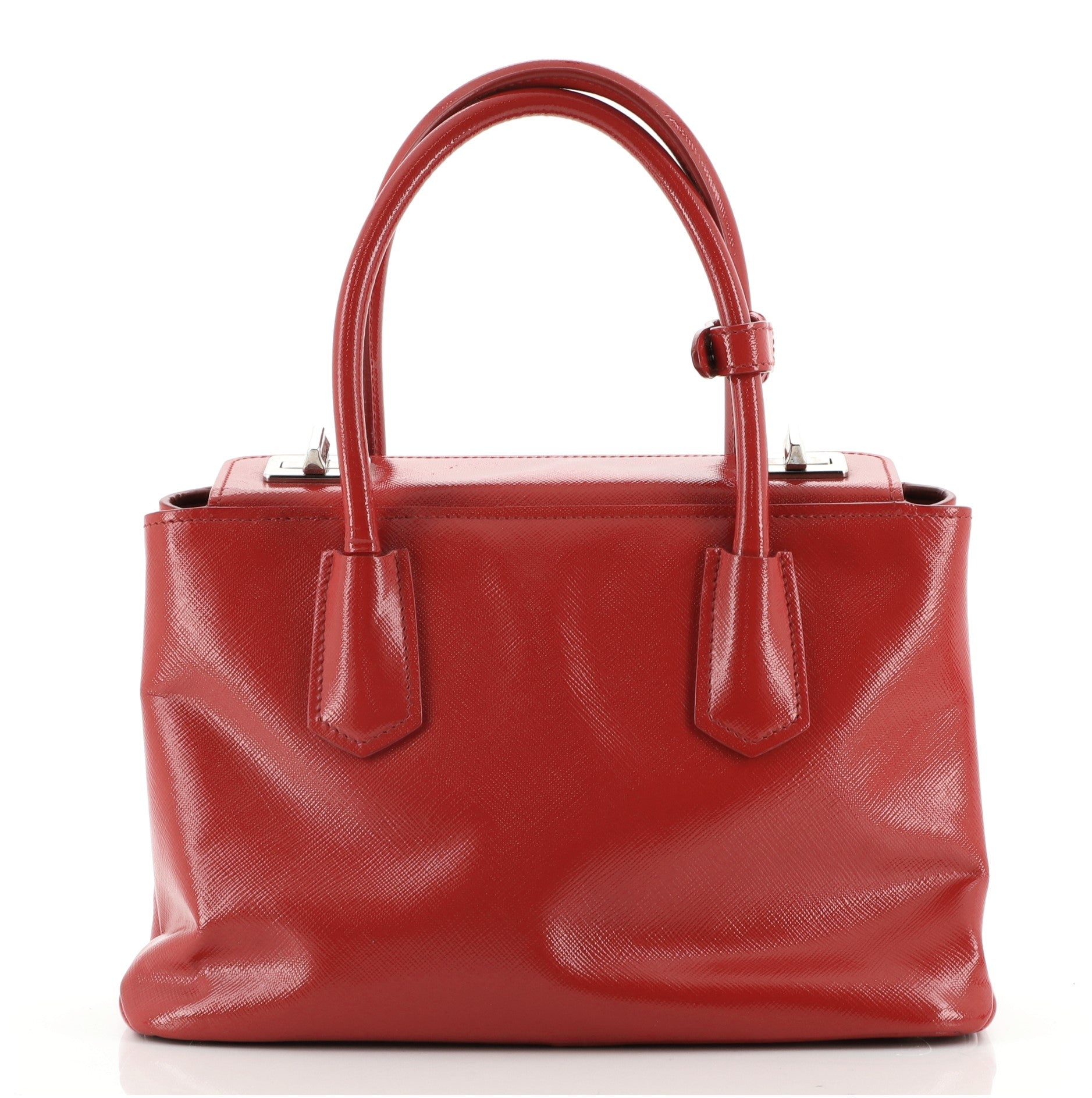 Turnlock Cuir Twin Tote Vernice Saffiano Leather Mini