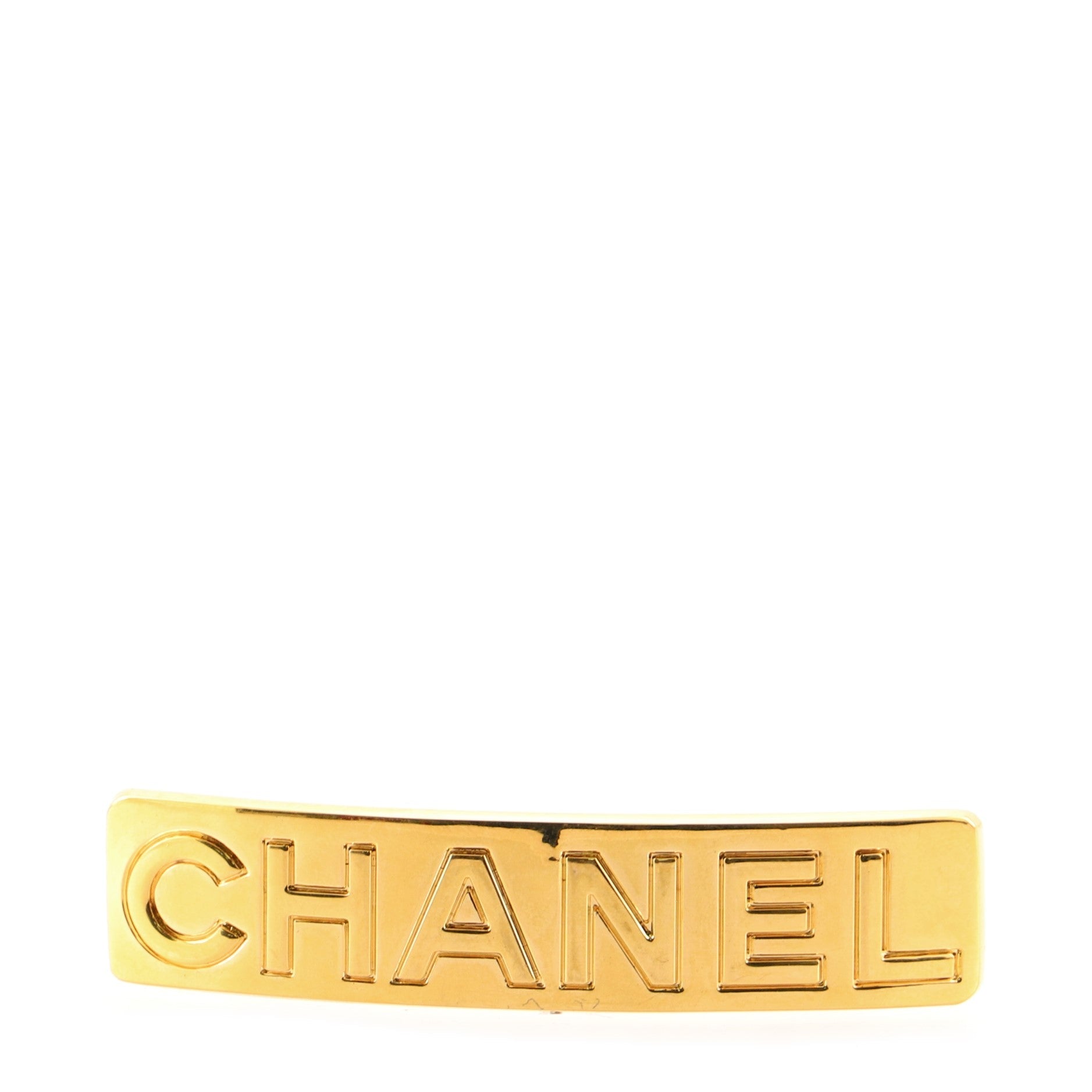 Logo Hair Barrette Metal Wide XS