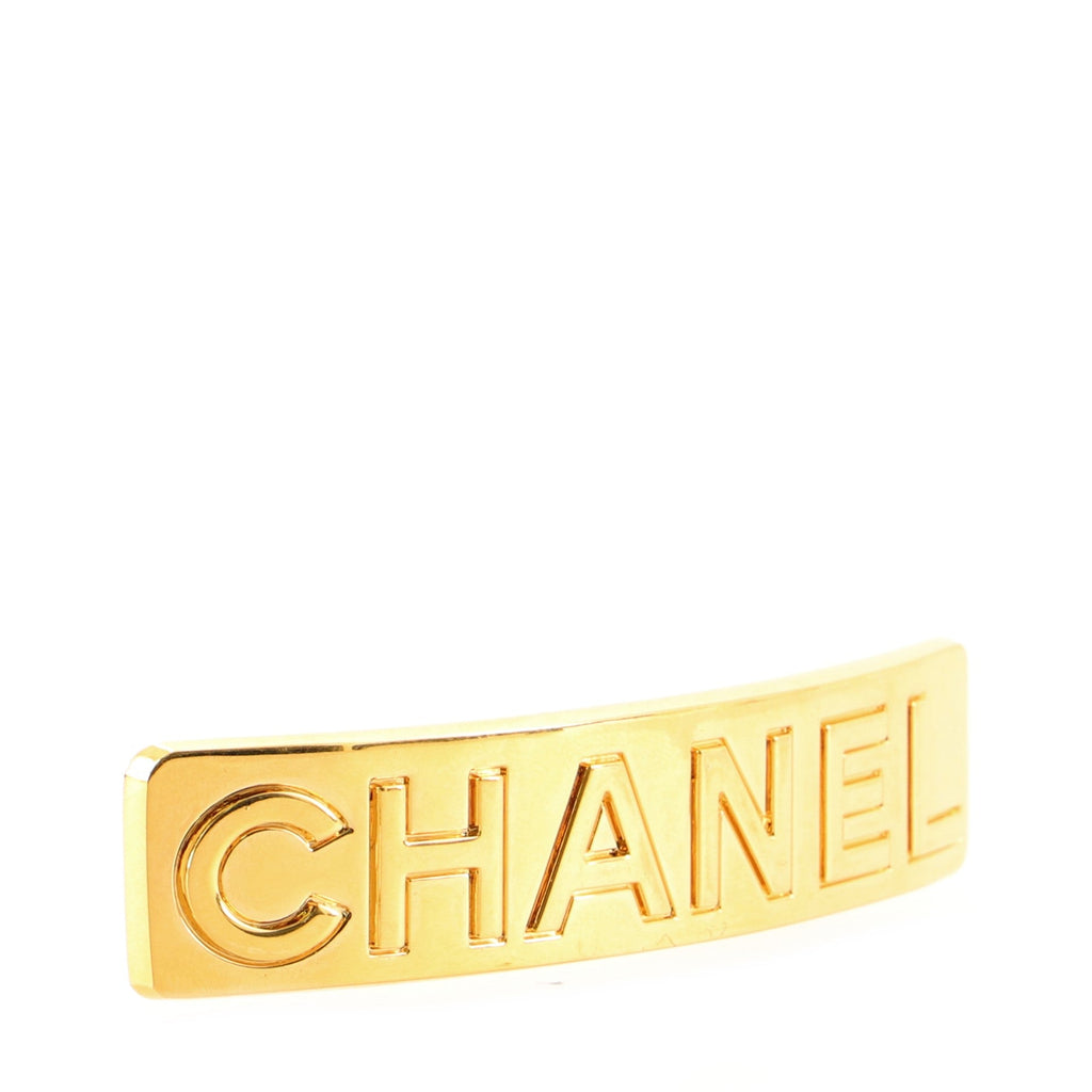 Logo Hair Barrette Metal Wide XS