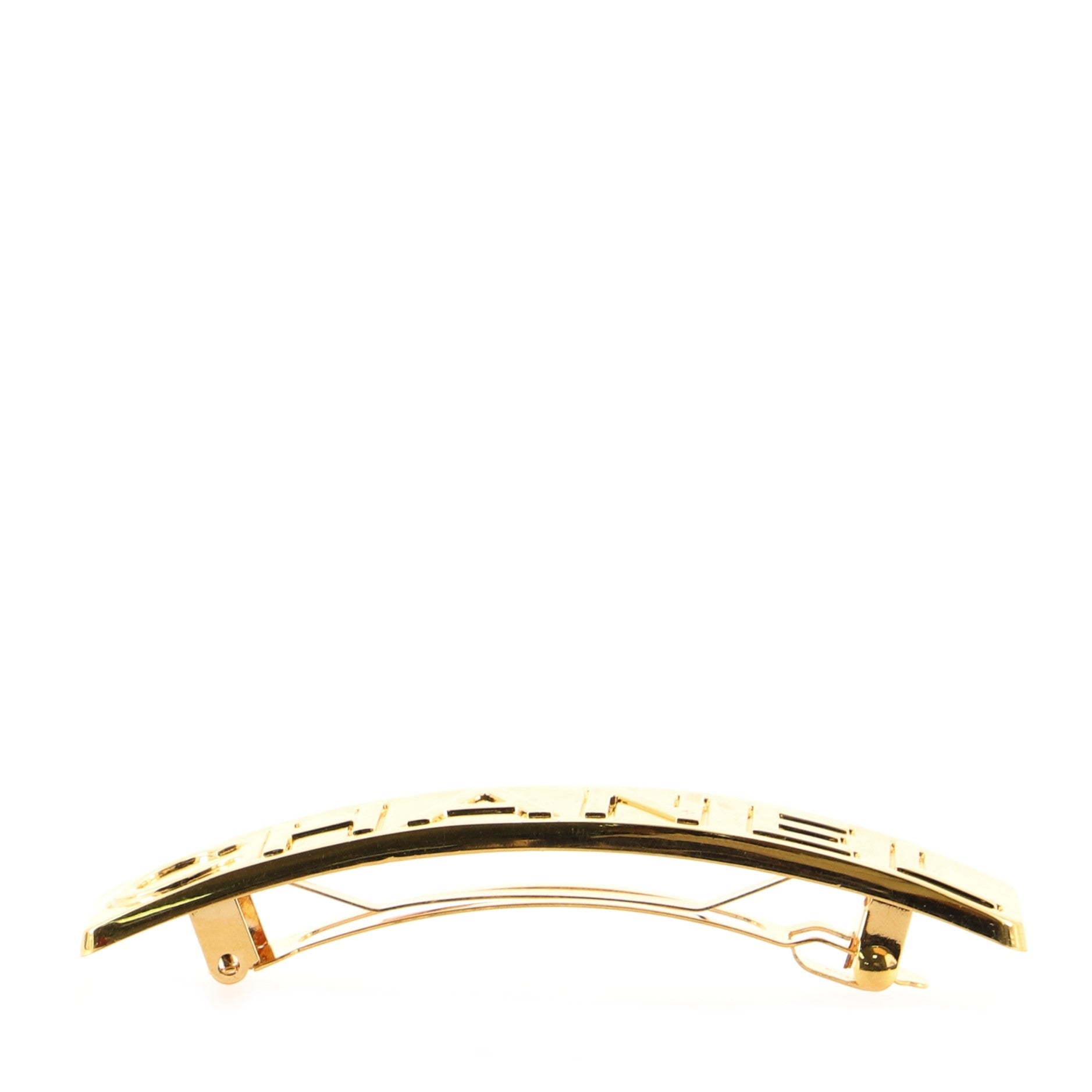Logo Hair Barrette Metal Wide XS