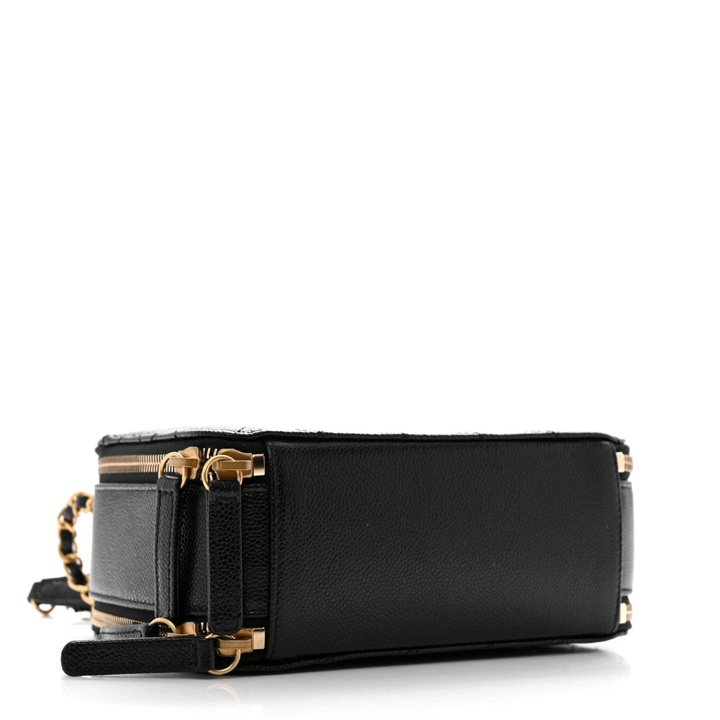 Caviar Quilted Small Pick Me Up Vanity Case Black