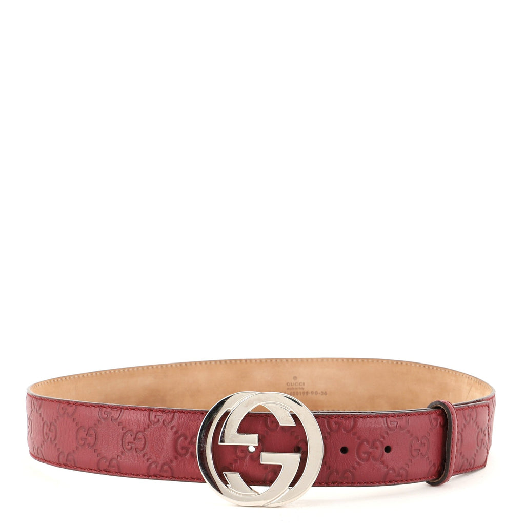 Interlocking G Belt Guccissima Leather Wide 90