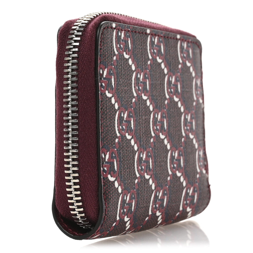 GG Supreme Shadow Zip Around Wallet Rosso Ancora Red