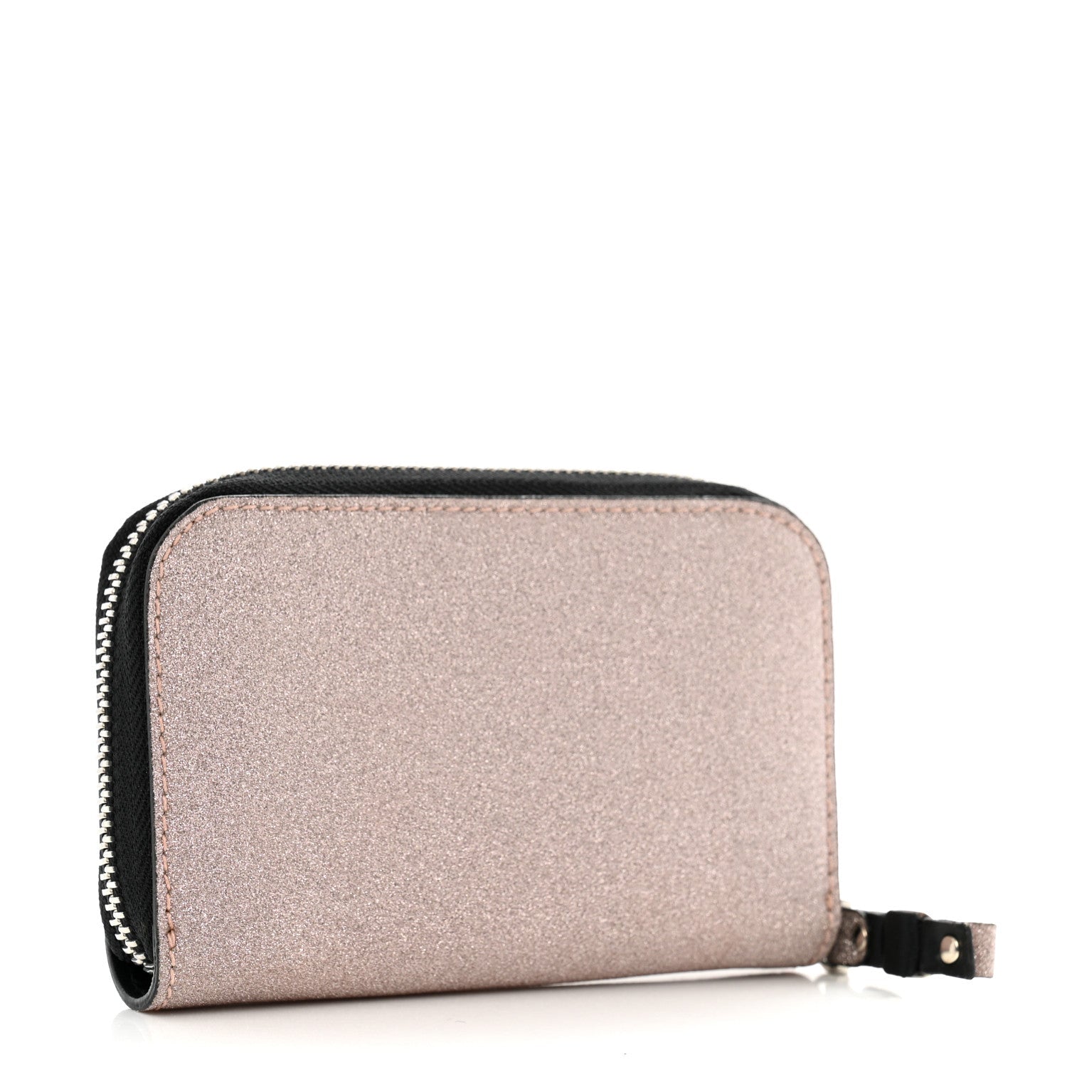 Rainbow Glitter Mini Vara Bow Zip Wallet Light Pink
