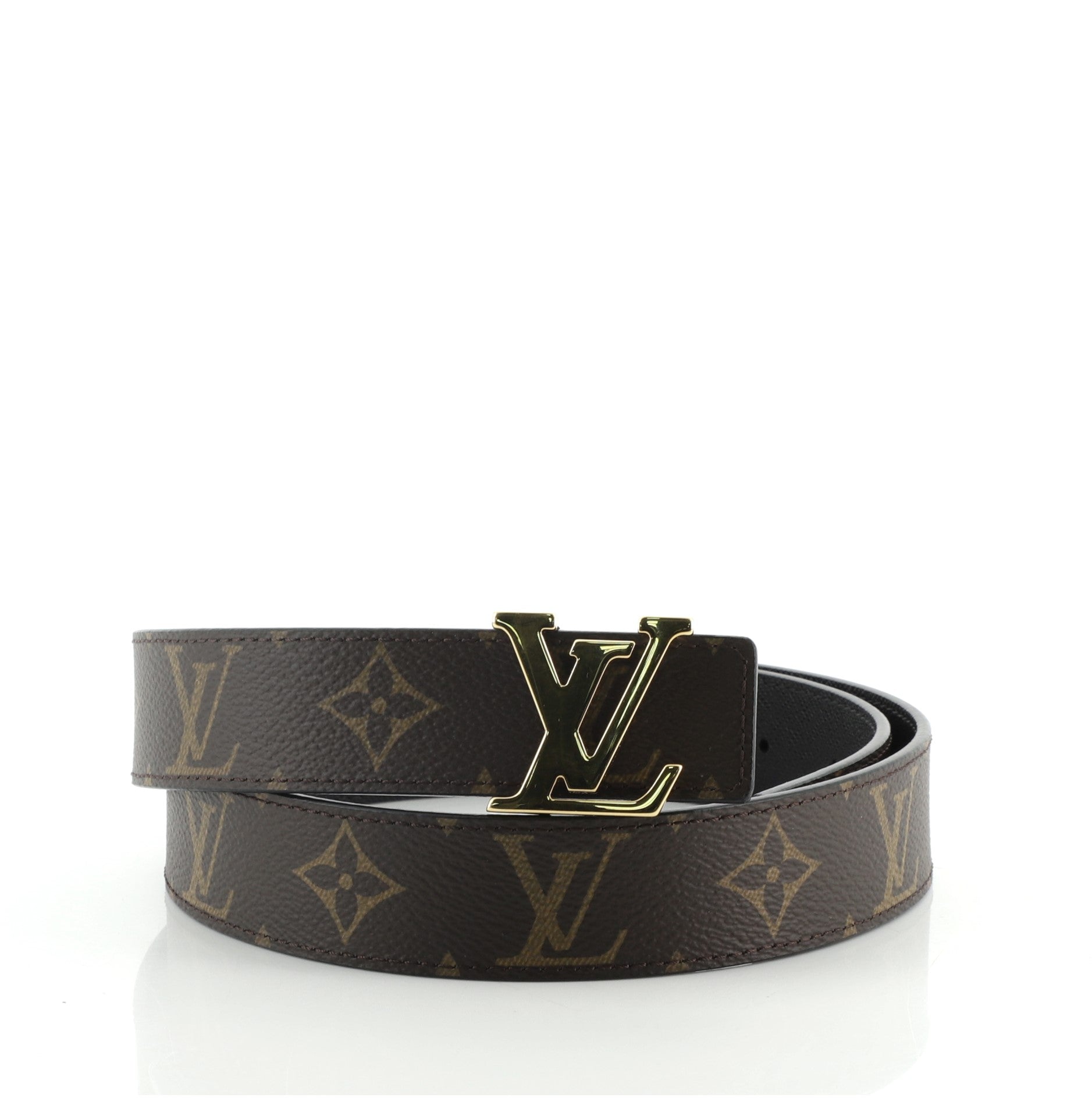 LV Initiales Reversible Belt Monogram Canvas and Leather Medium 75