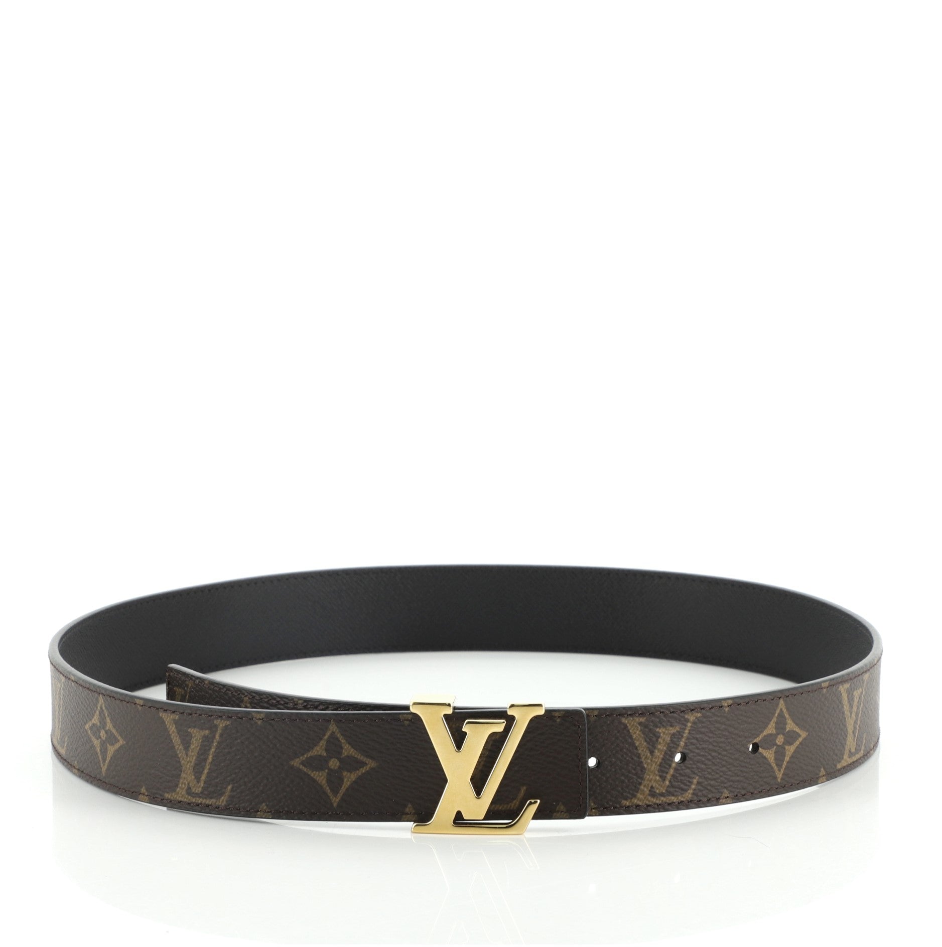 LV Initiales Reversible Belt Monogram Canvas and Leather Medium 75