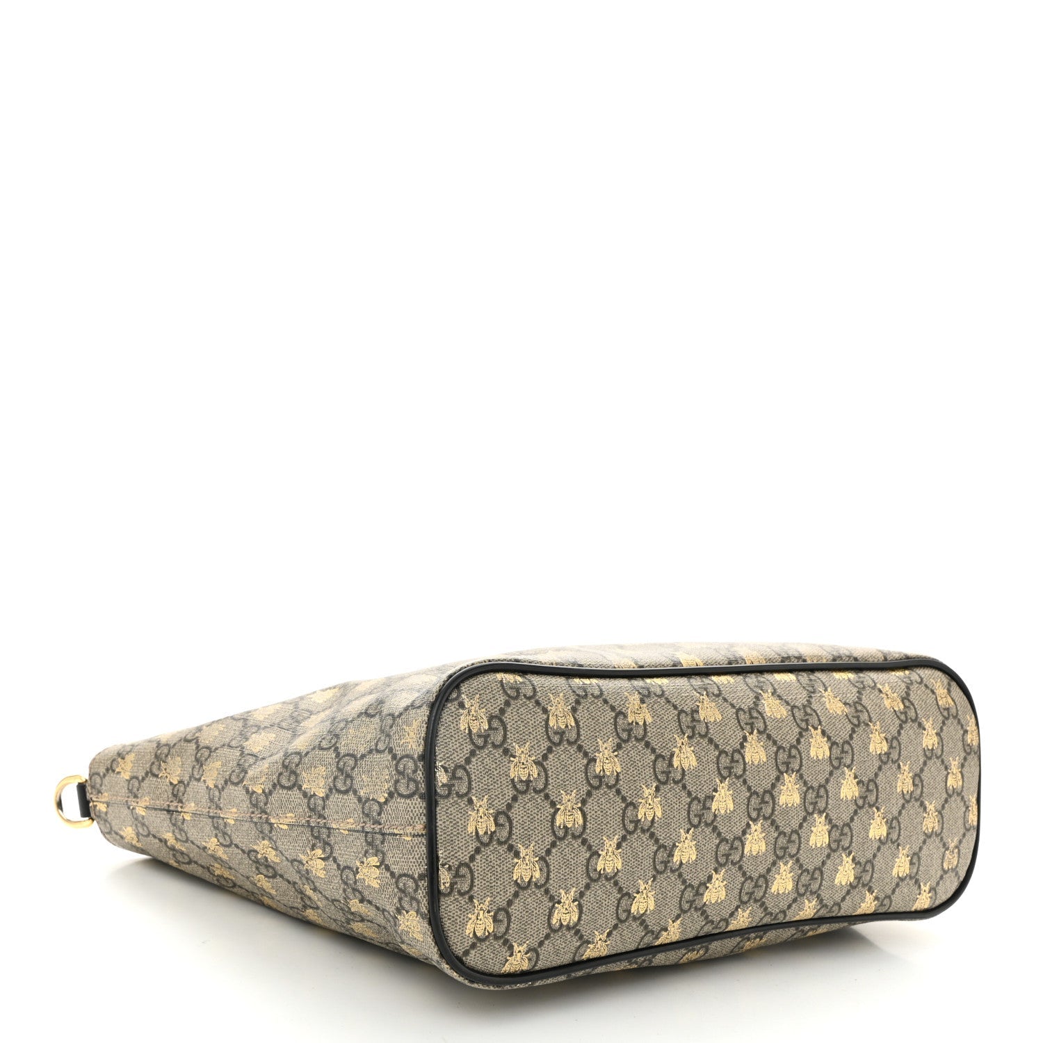 Soft GG Supreme Monogram Bees Small Crossbody Tote Beige Oro Black