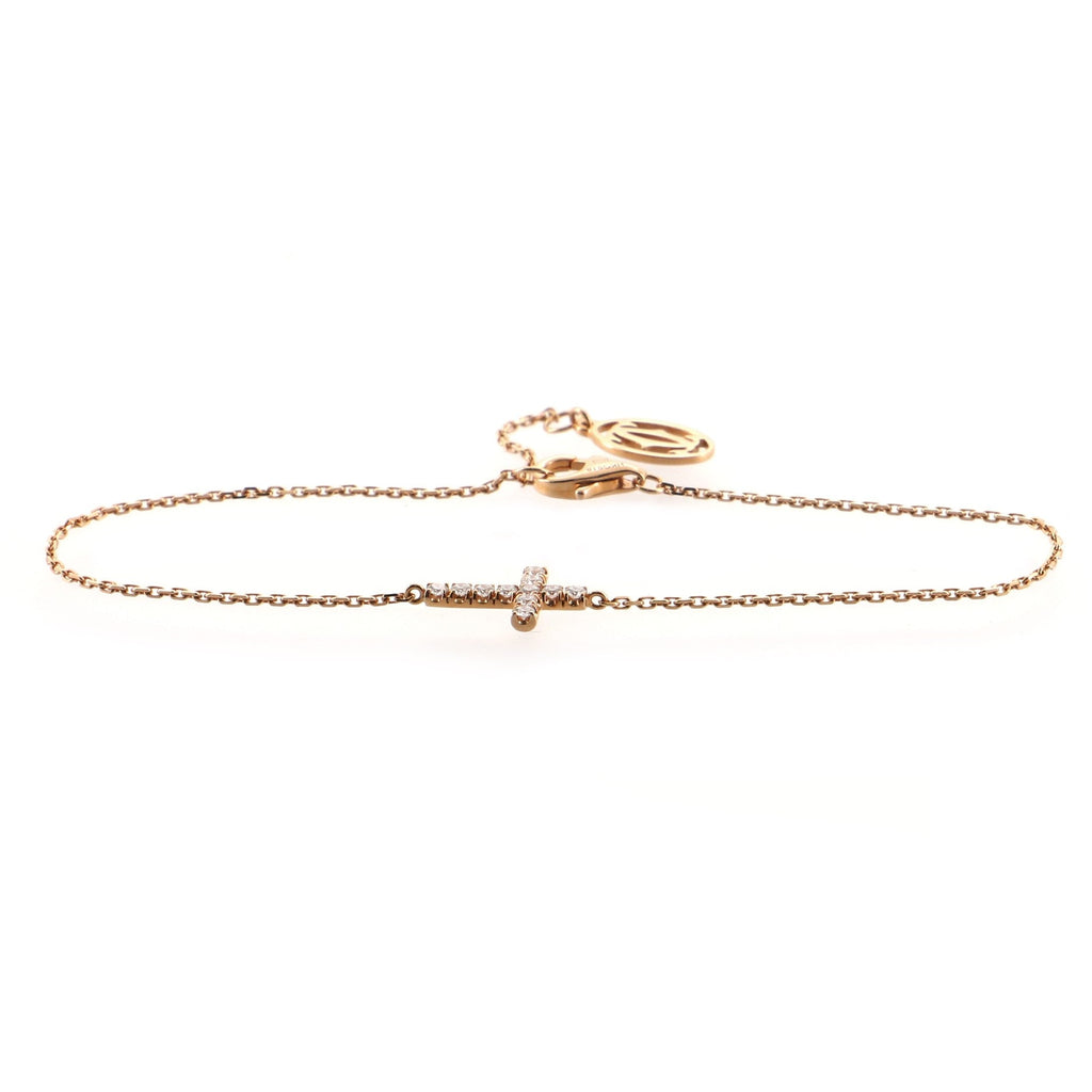 Symbols Cross Bracelet 18K Rose Gold with Diamond