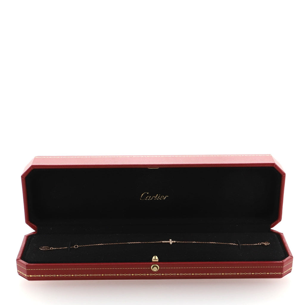 Symbols Cross Bracelet 18K Rose Gold with Diamond