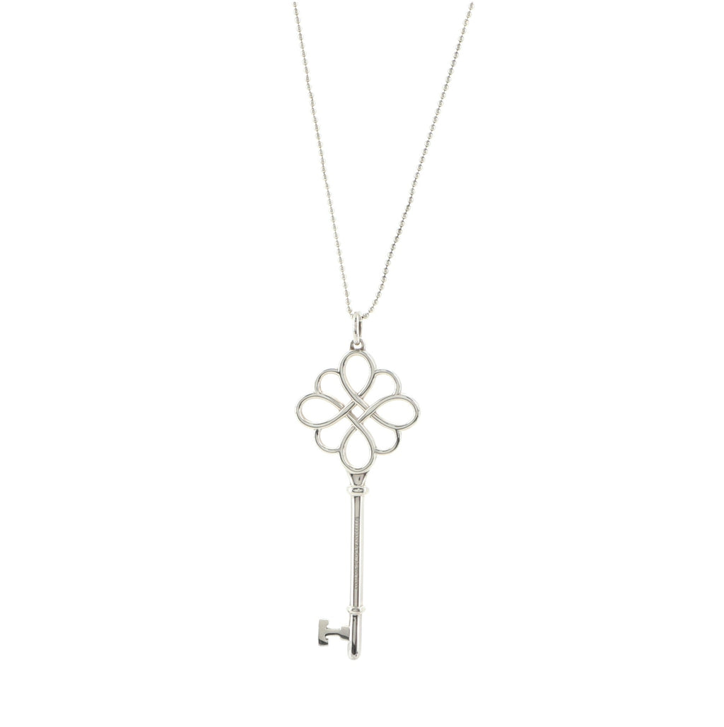 Knot Key Pendant Necklace Sterling Silver