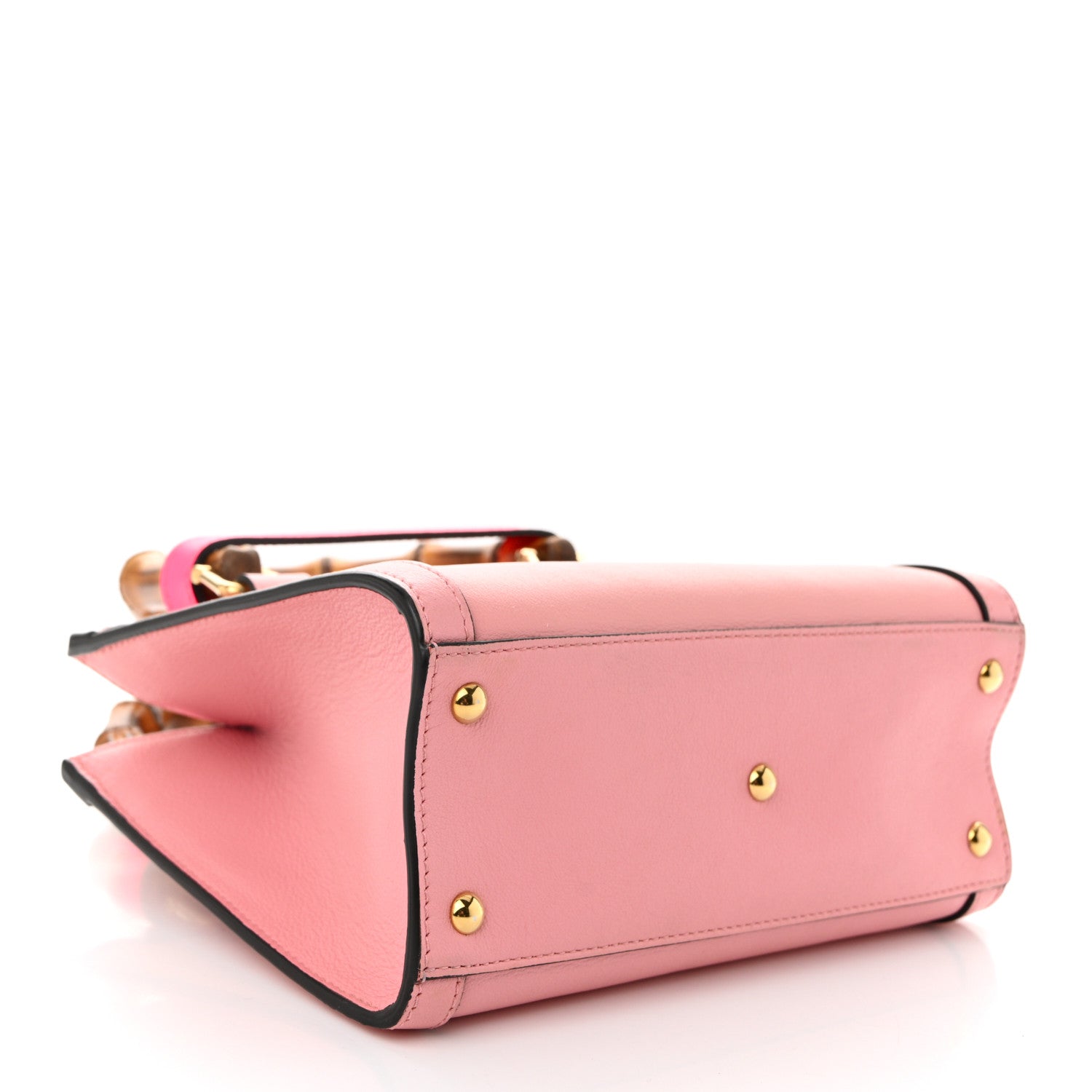 Wonka Grain Calfskin Mini Diana Tote Bag Wild Rose Fuxia Fluo