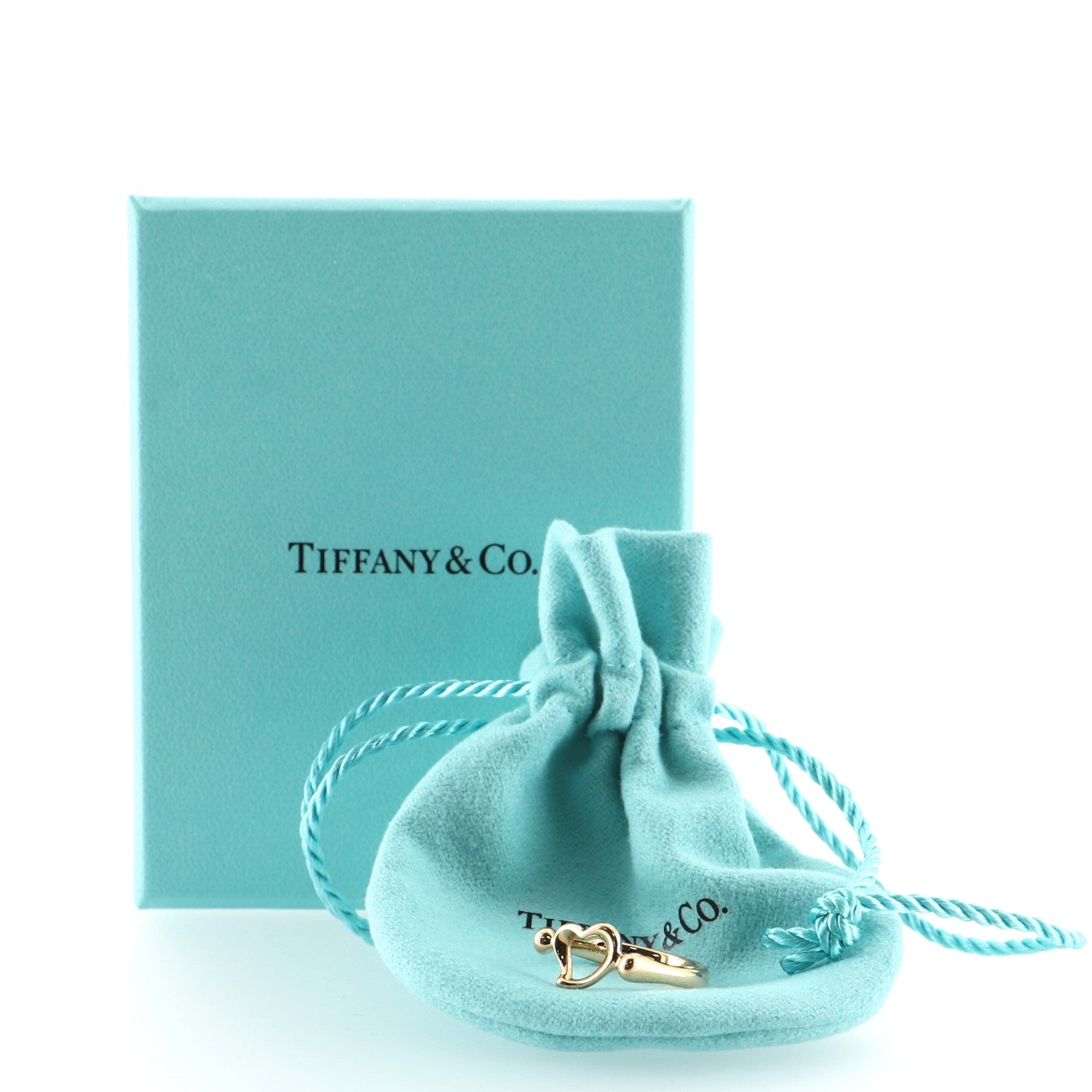 Elsa Peretti Open Heart Ring 18K Rose Gold Mini 5.75 - 51