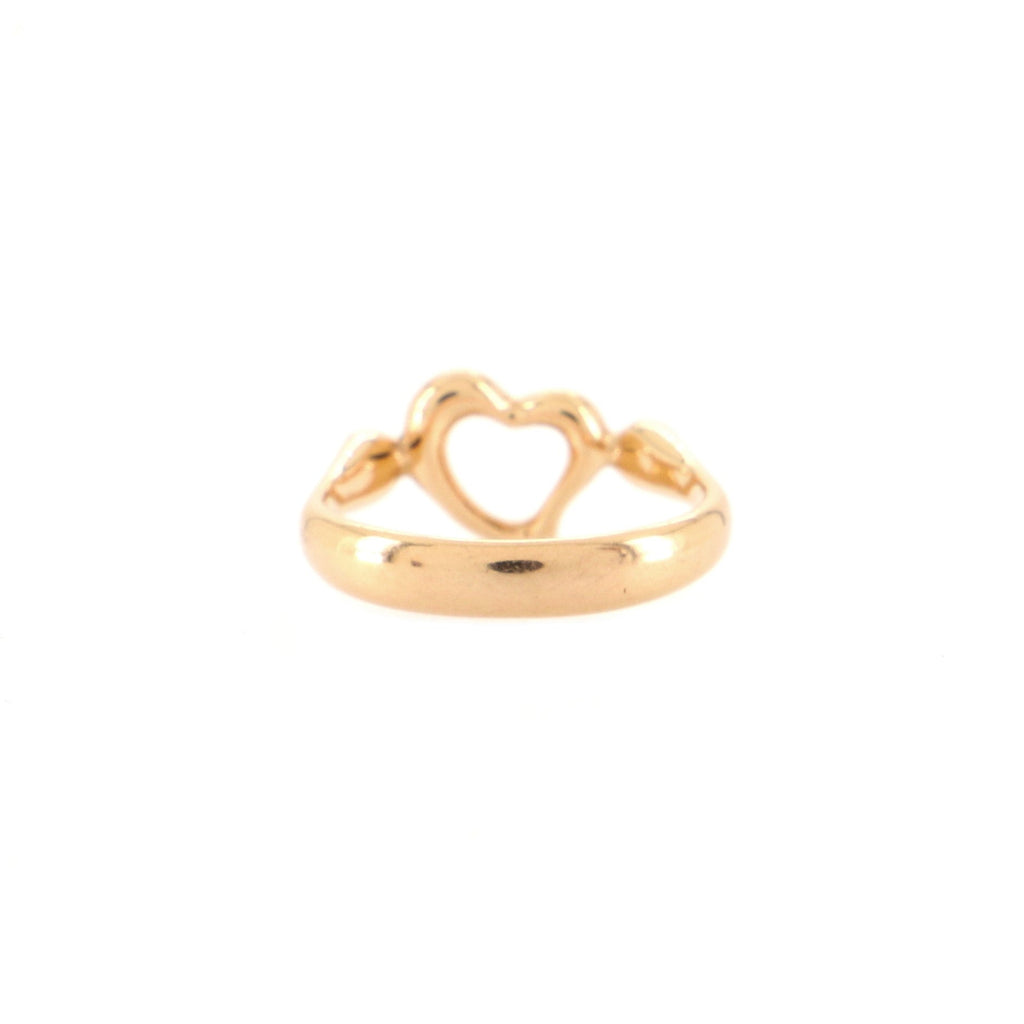 Elsa Peretti Open Heart Ring 18K Rose Gold Mini 5.75 - 51