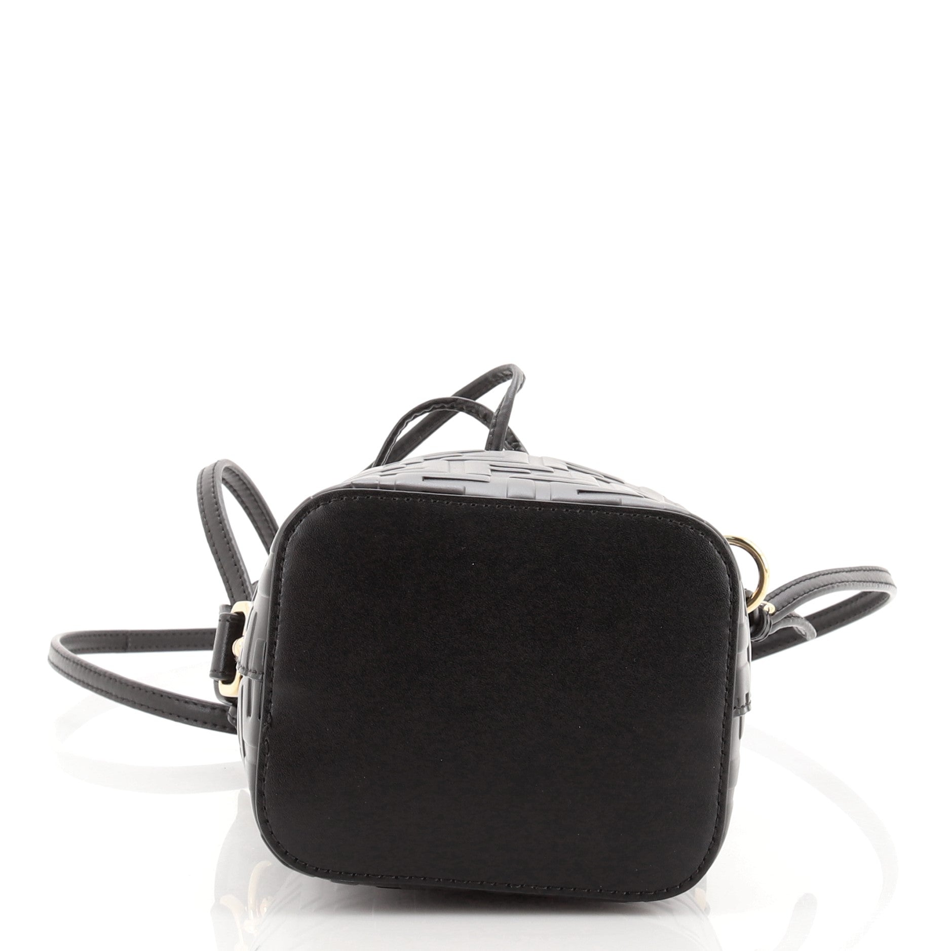 Mon Tresor Bucket Bag Zucca Embossed Leather Mini