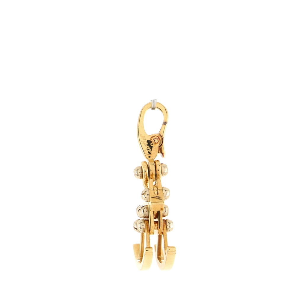 Rocking Horse Charm Pendant Necklace 18K Yellow Gold