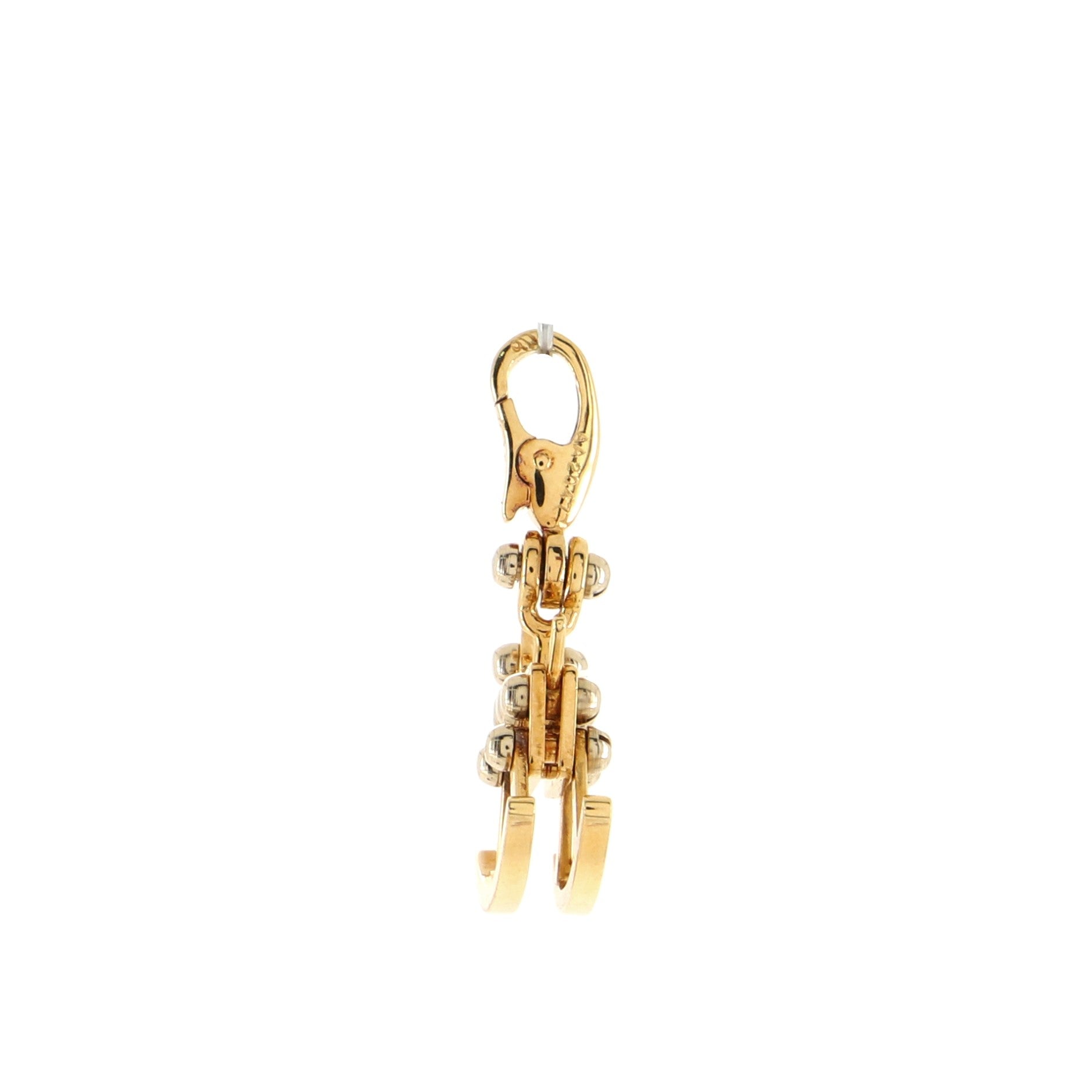 Rocking Horse Charm Pendant Necklace 18K Yellow Gold
