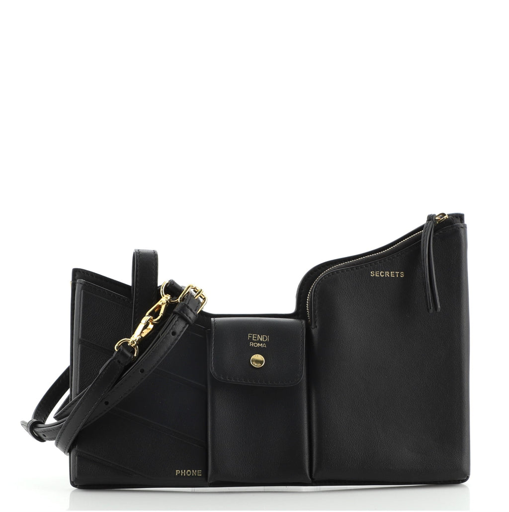 Bustine 3 Pockets Crossbody Bag Leather Mini