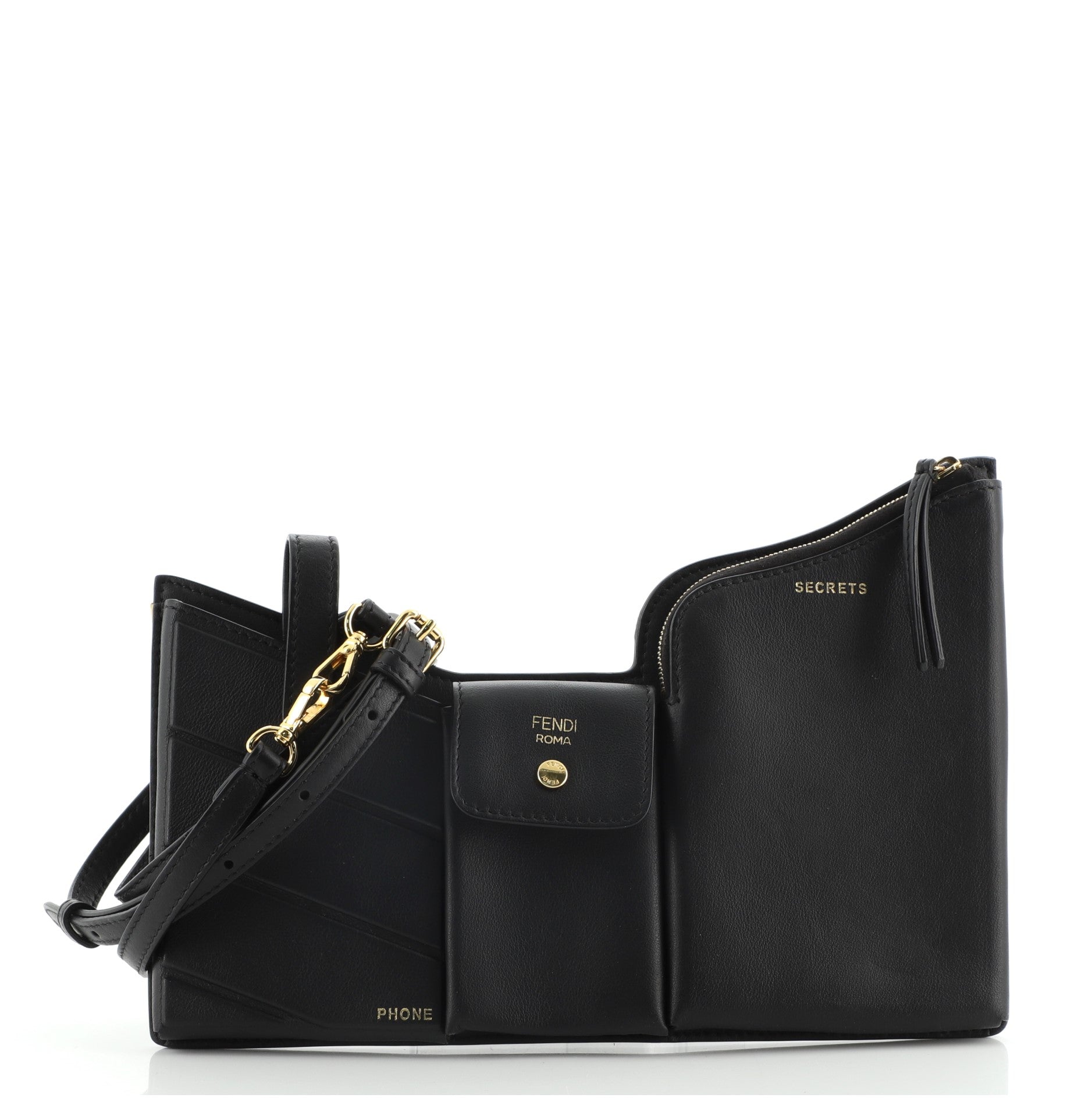 Bustine 3 Pockets Crossbody Bag Leather Mini
