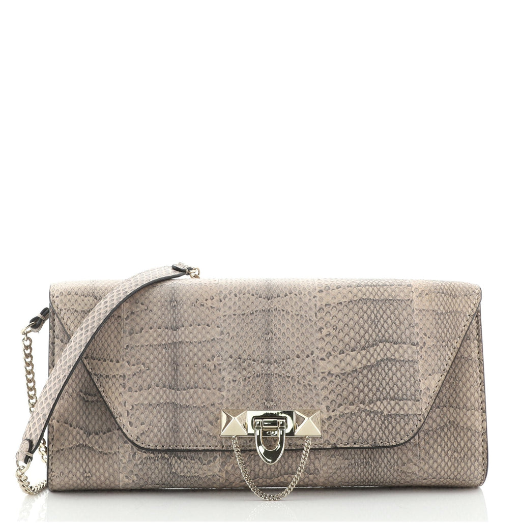 Demilune Clutch Snakeskin