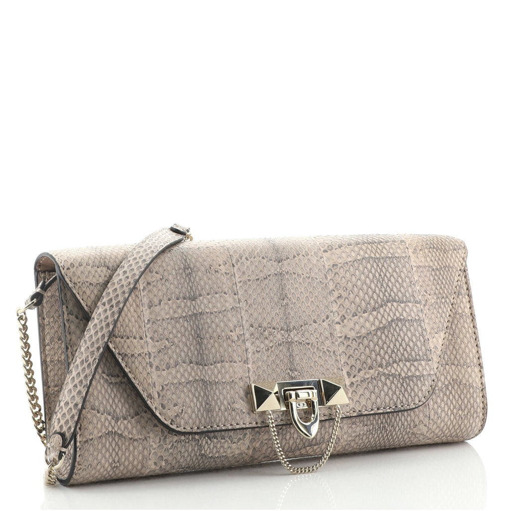 Demilune Clutch Snakeskin