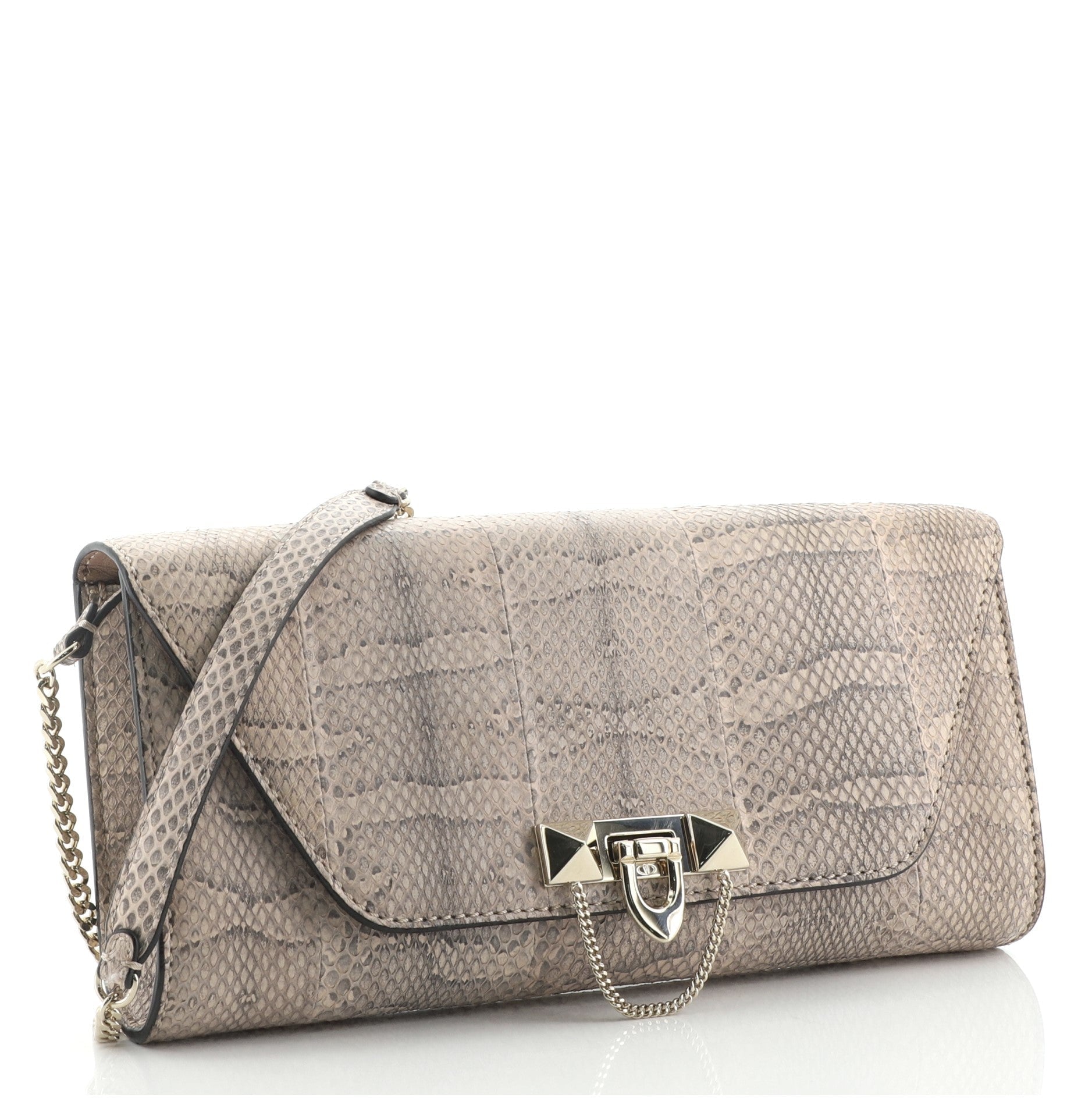 Demilune Clutch Snakeskin