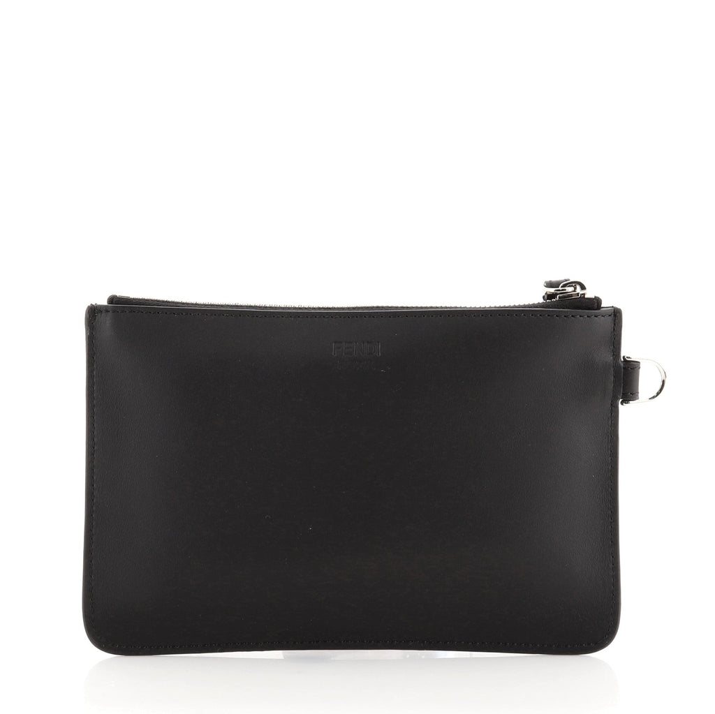 Vocabulary Flat Pouch Patchwork Leather Mini