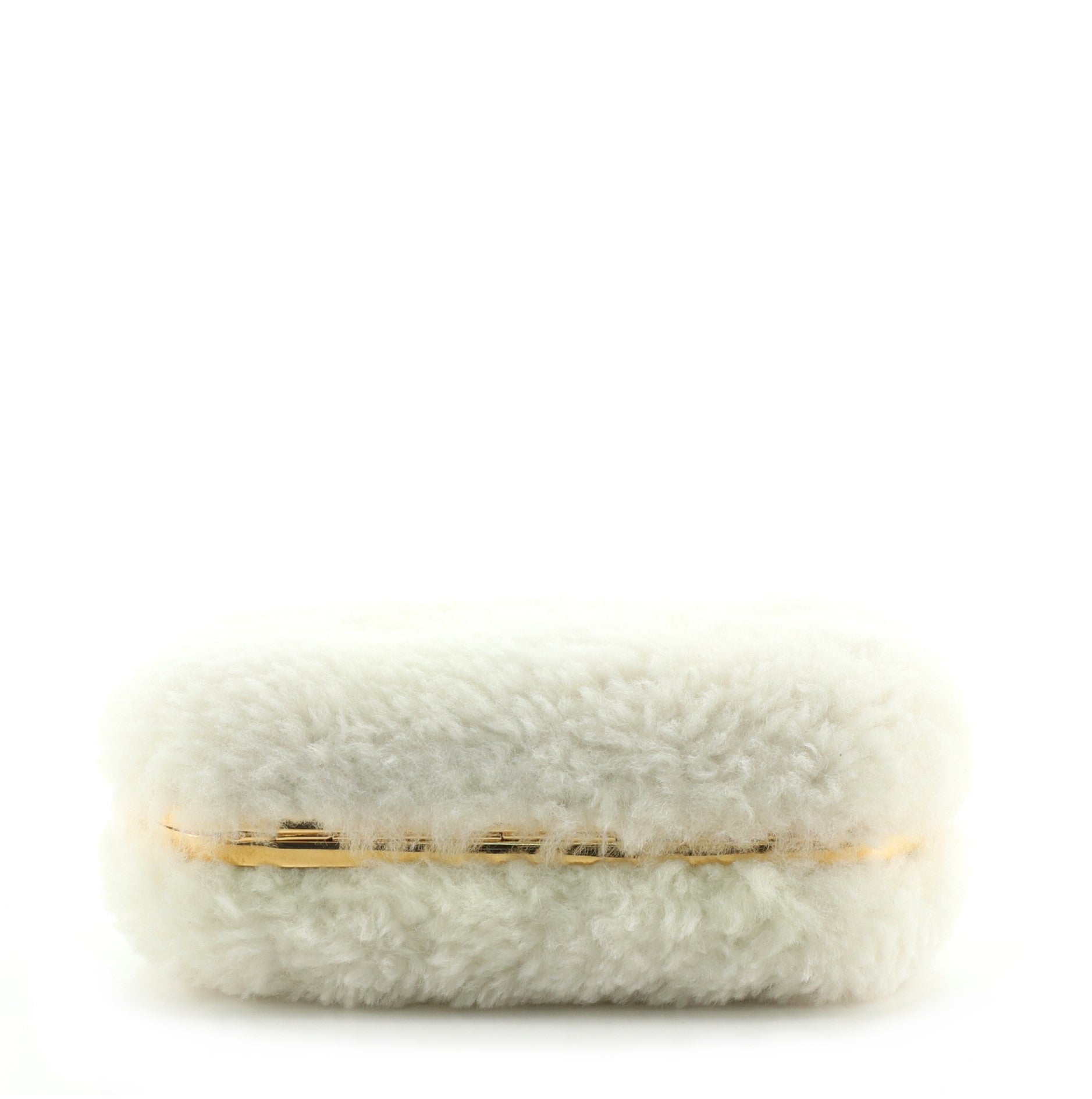 Skull Box Convertible Clutch Shearling Small