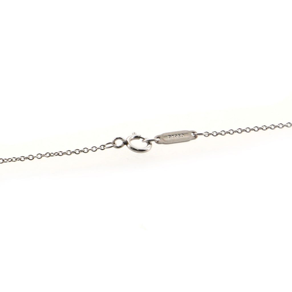 Heart Pendant Necklace Platinum with Diamonds and Pink Sapphires