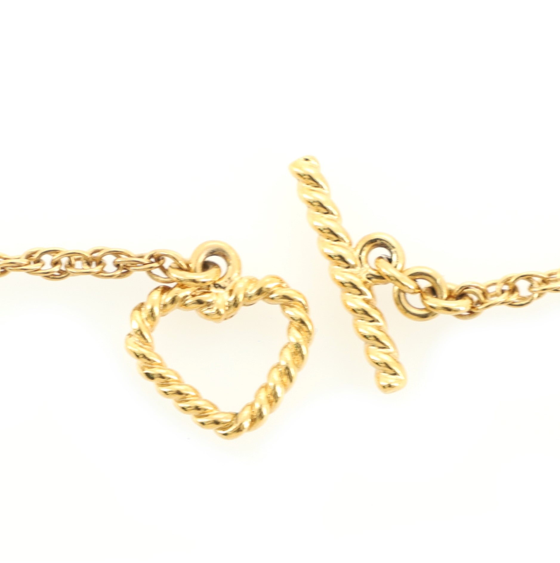 Sweet Monogram In My Heart Pendant Necklace Metal with Enamel