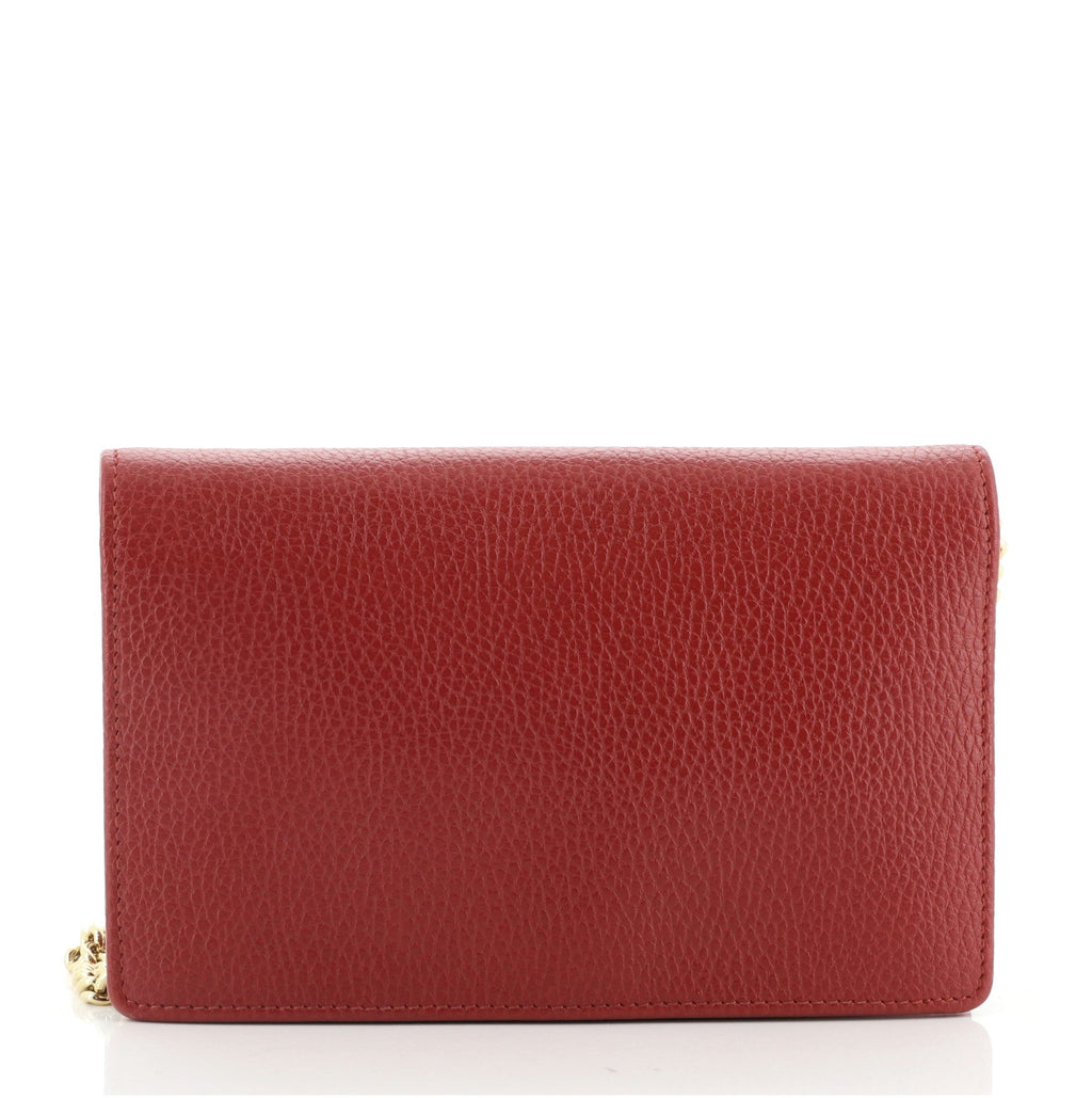 Petite GG Marmont Chain Wallet Leather Mini