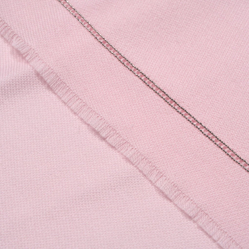 Wool Metal Chain Stole Light Pink