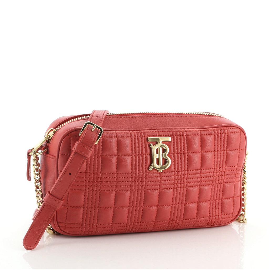 Chain Camera Bag Quilted Leather Mini