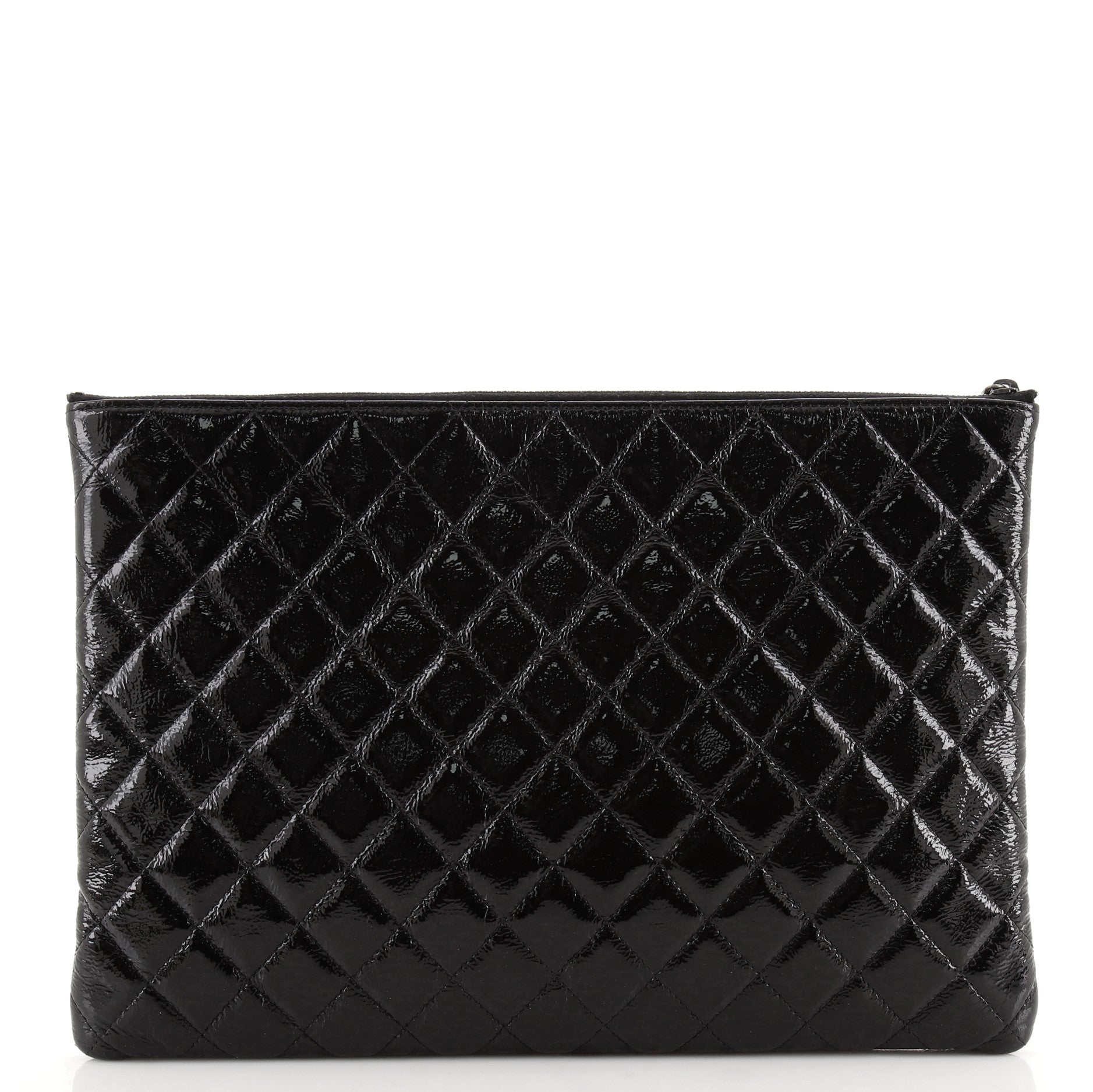 Valentine Hearts O Case Clutch Quilted Patent Large