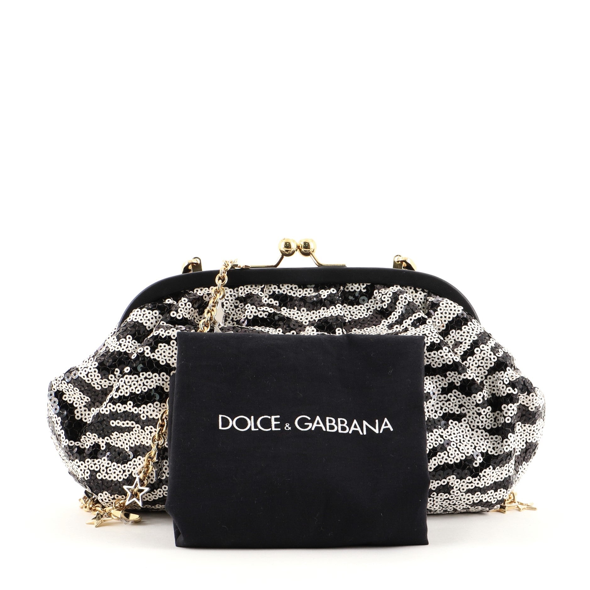 Star Frame Clutch Sequins Small