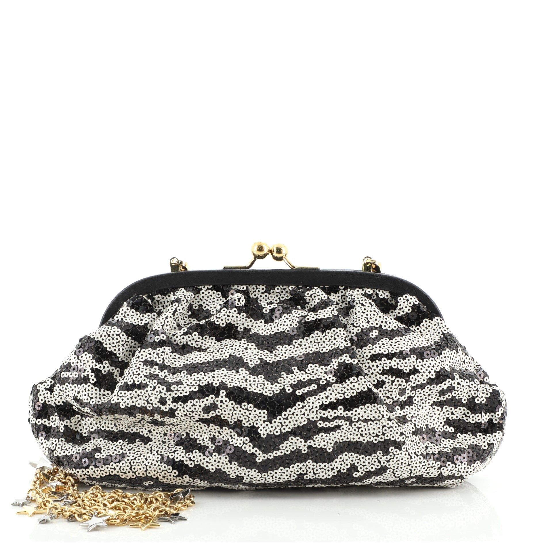 Star Frame Clutch Sequins Small