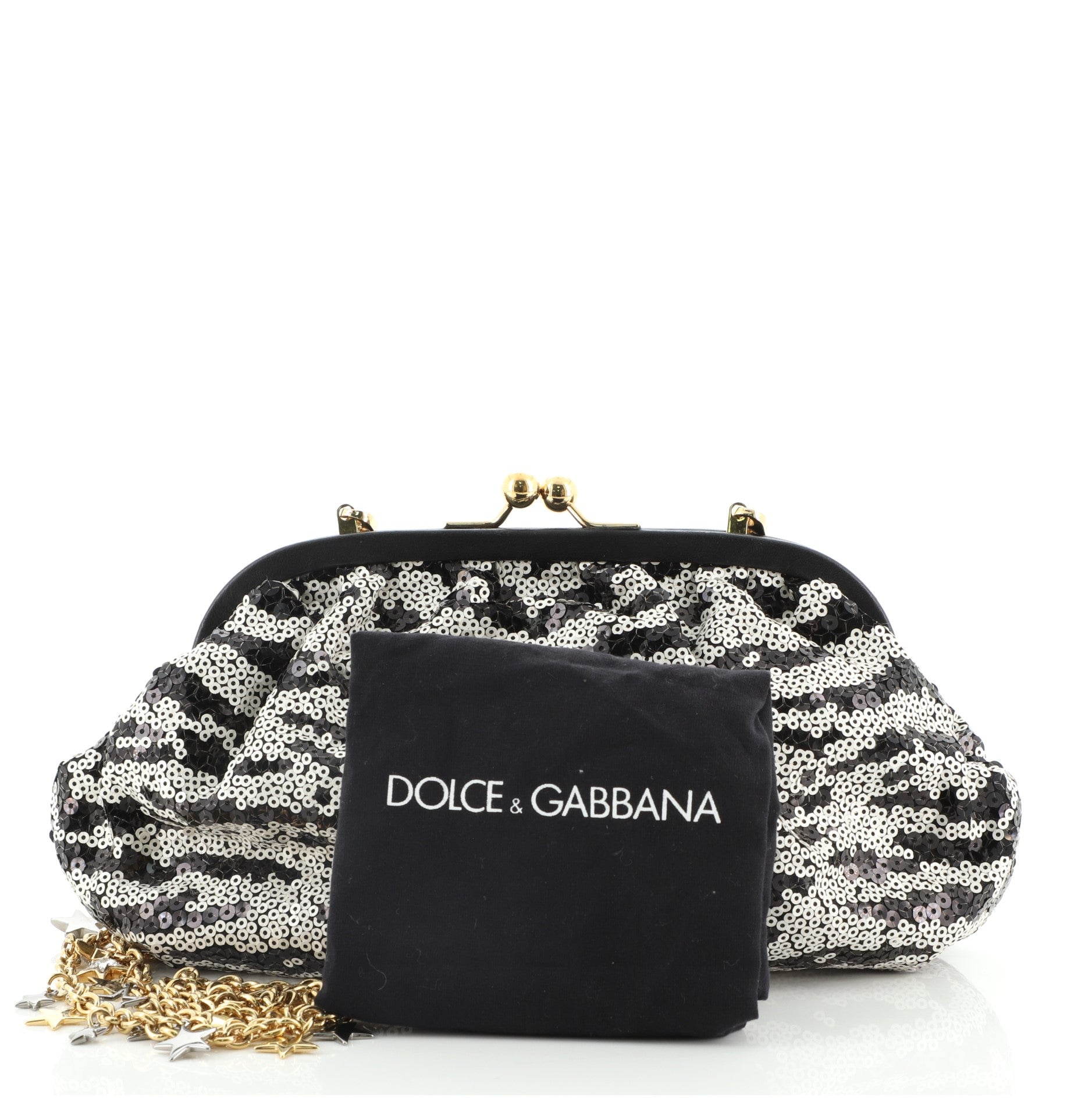 Star Frame Clutch Sequins Small
