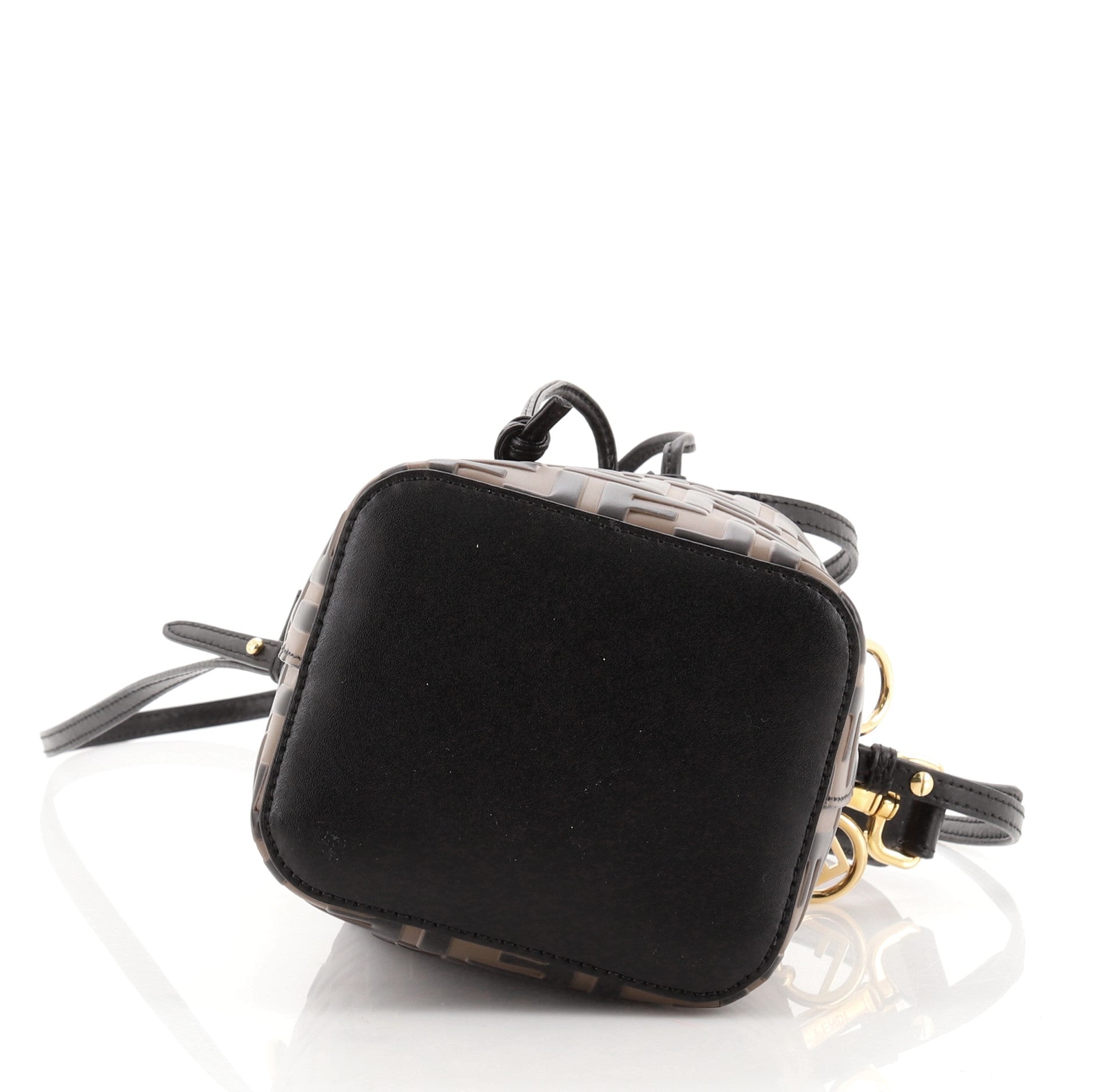 Mon Tresor Bucket Bag Zucca Embossed Leather Mini