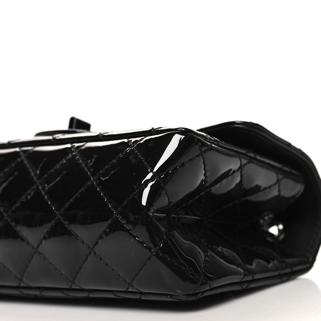Patent Calfskin Quilted 2.55 Reissue Mini Flap So Black