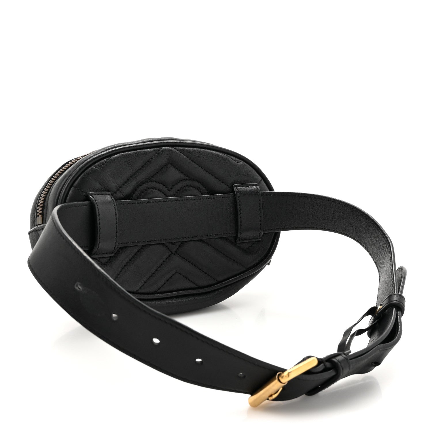 Calfskin Matelasse GG Marmont Belt Bag 65 Black