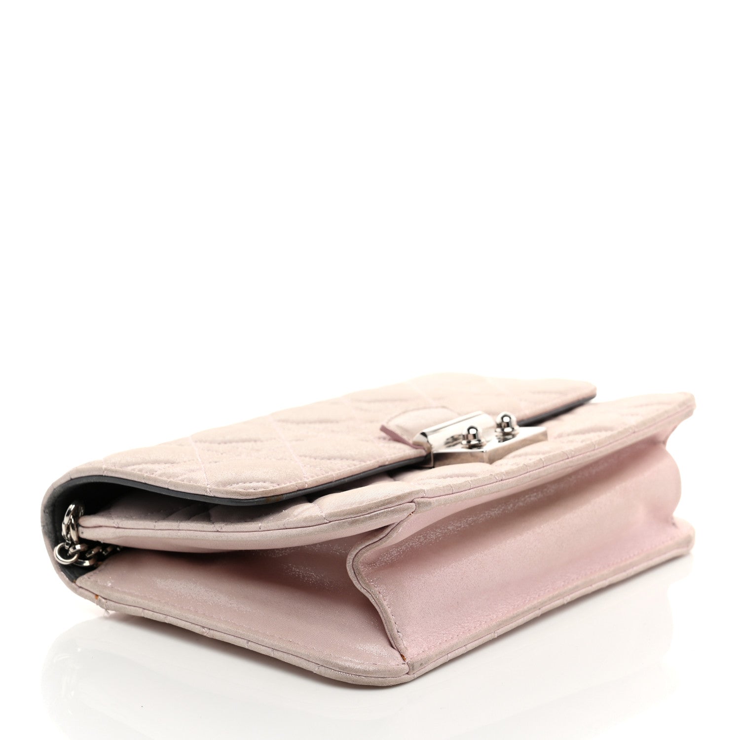 Metallic Lambskin Cannage Miss Dior Promenade Pouch Pink