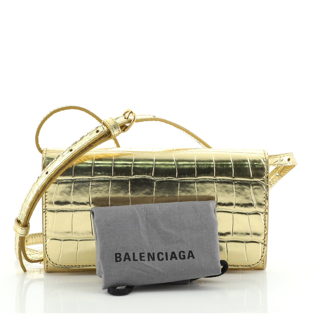 Touch B. Crossbody Bag Crocodile Embossed Leather Mini