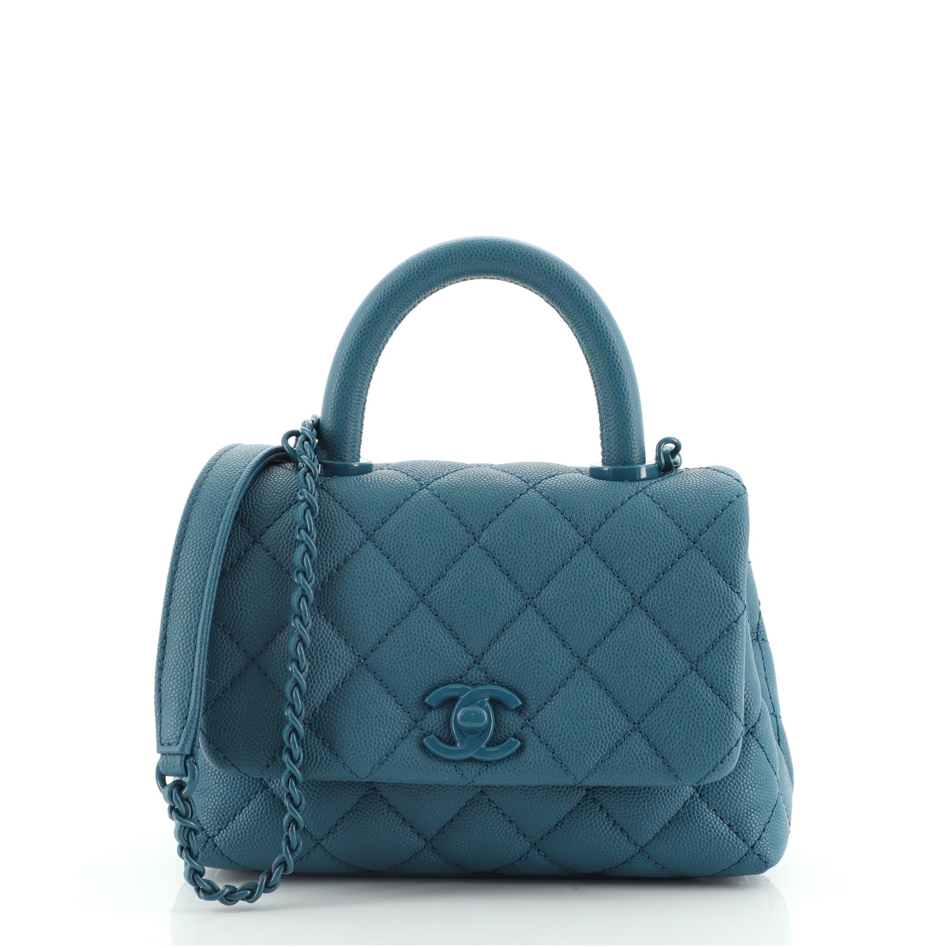 Coco Top Handle Bag Quilted Caviar Extra Mini