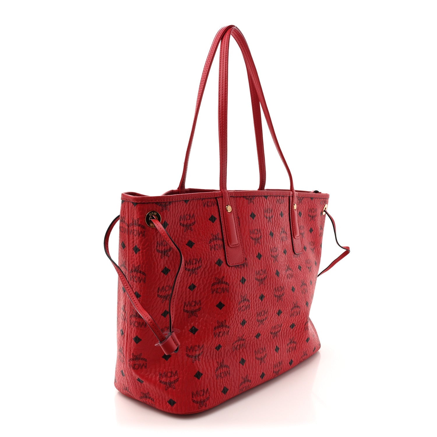 Visetos Medium Liz Reversible Shopper Tote Ruby Red