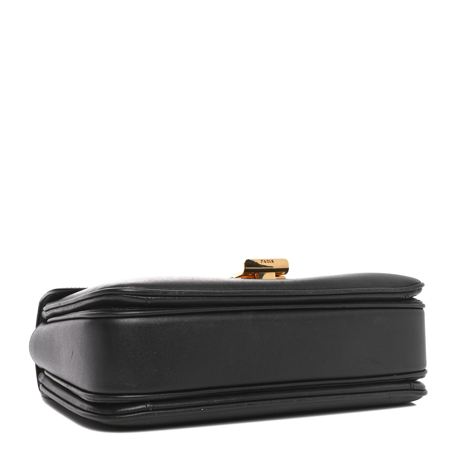 Shiny Calfskin Medium C Bag Black